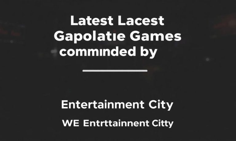 WE娛樂城：最新熱門的遊戲推薦