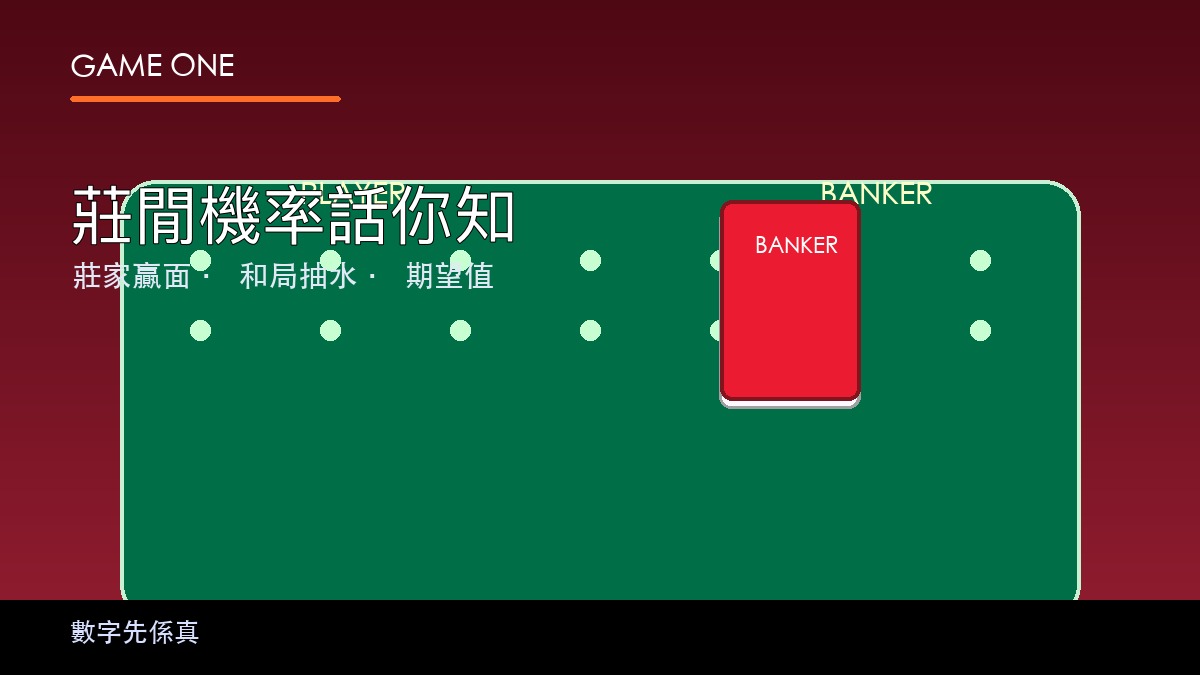 百家樂莊閒機率