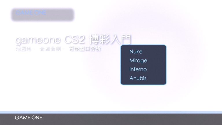 gameone CS2 博彩入門：地圖池、回合制同經濟局分析