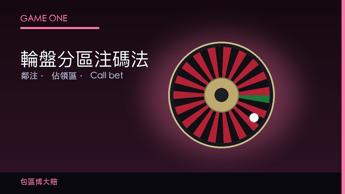 輪盤分區注碼法